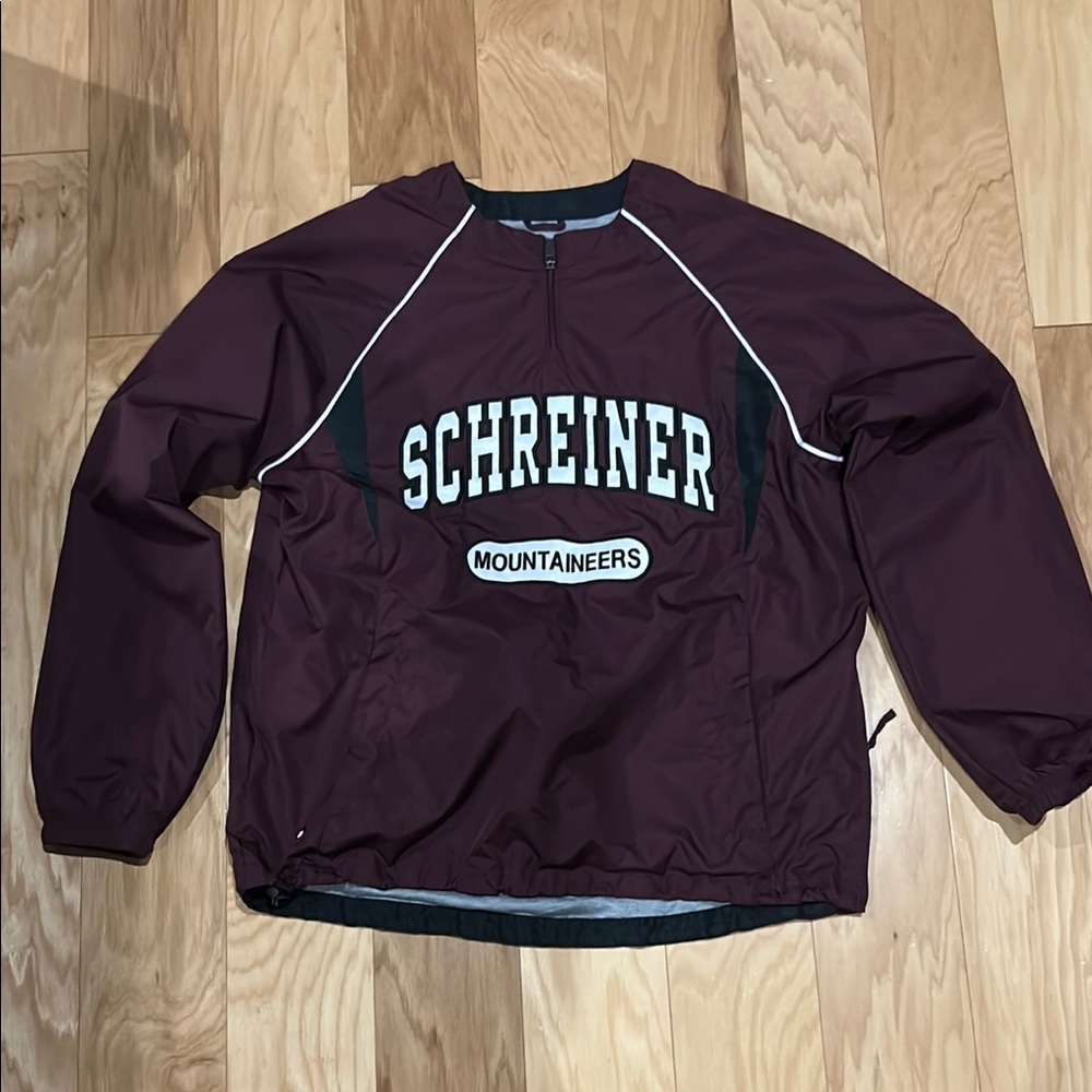Schreiner Mountaineers Maroon Pullover Jacket with half zip-Size Adult Medium